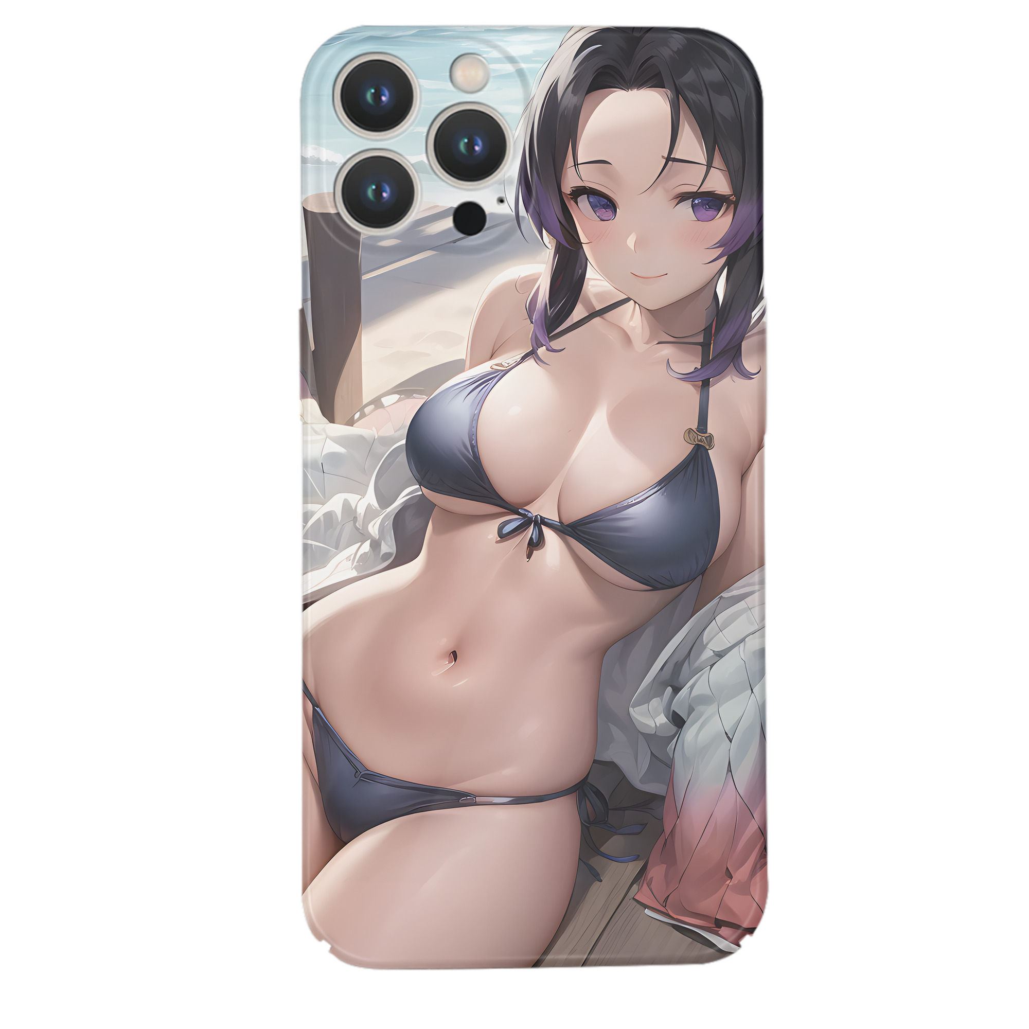 （画像用） 鬼滅の刃（きめつのやいば）蟲柱-胡蝶 しのぶ／こちょう しのぶ Kochou Shinobu 【iPhone 14シリーズ対応】ハードケース